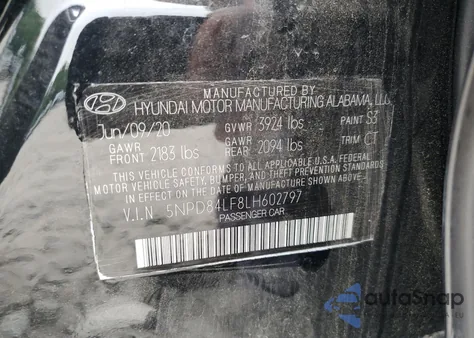 2020 Hyundai Elantra Sel from USA, damaged, VIN 5NPD84LF8LH602797